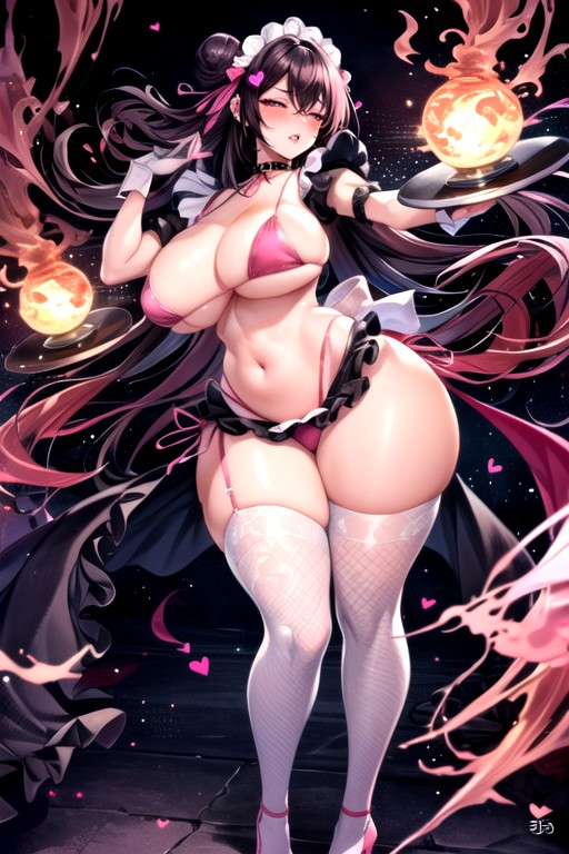 Fishnet, High Resolution, Thick Eyeliner Hentai AI Porn