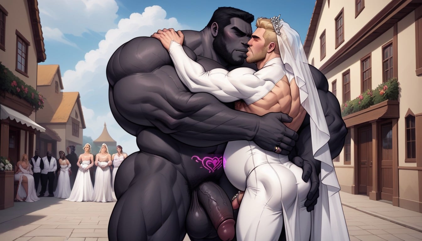 Many People Around, Twink Womb Tattoo, Kissing AI Gay Porn