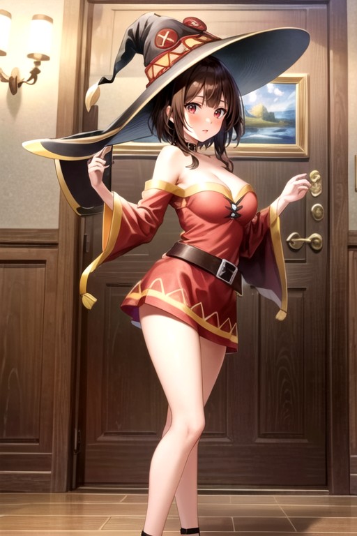 Cuerpo Completo, Delgada, Megumin (isekai Quartet)Porno IA de transexuales