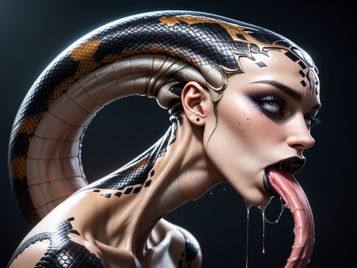 Shocked, Tongue Out, Deepthroat AI Porn