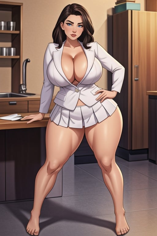 Barefoot, View Full Body, Perfect Anatomy Hentai IA