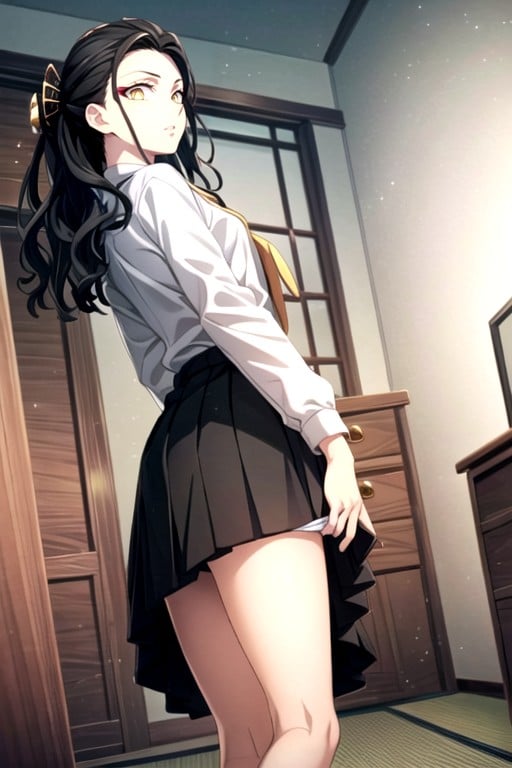 School Uniform, Bottom Up, Daki (demon Slayer) Shemale AI Porn