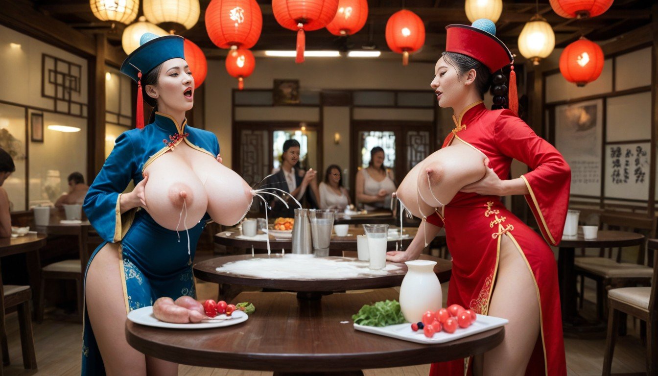 Bowl, Qing Guanmao Hat, Beautiful Travesti IA Pornô