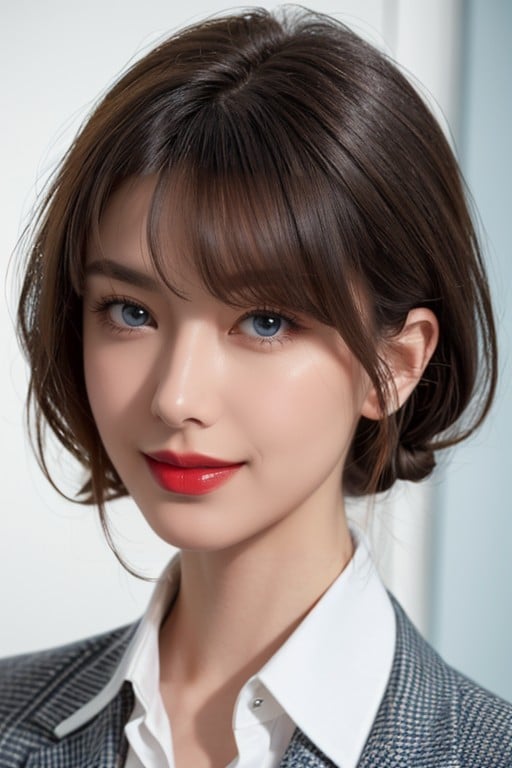 Model, Bangs, 刘海AI黄片