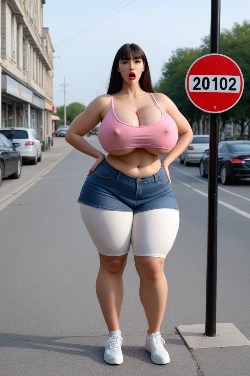 Gigantic Breasts, Underboob, Spaghetti Straps Asian AI Porn
