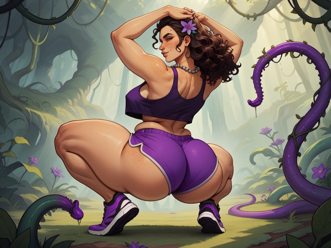 Extremely Large Ass, Freckles On Face, Nsfw AI Porn