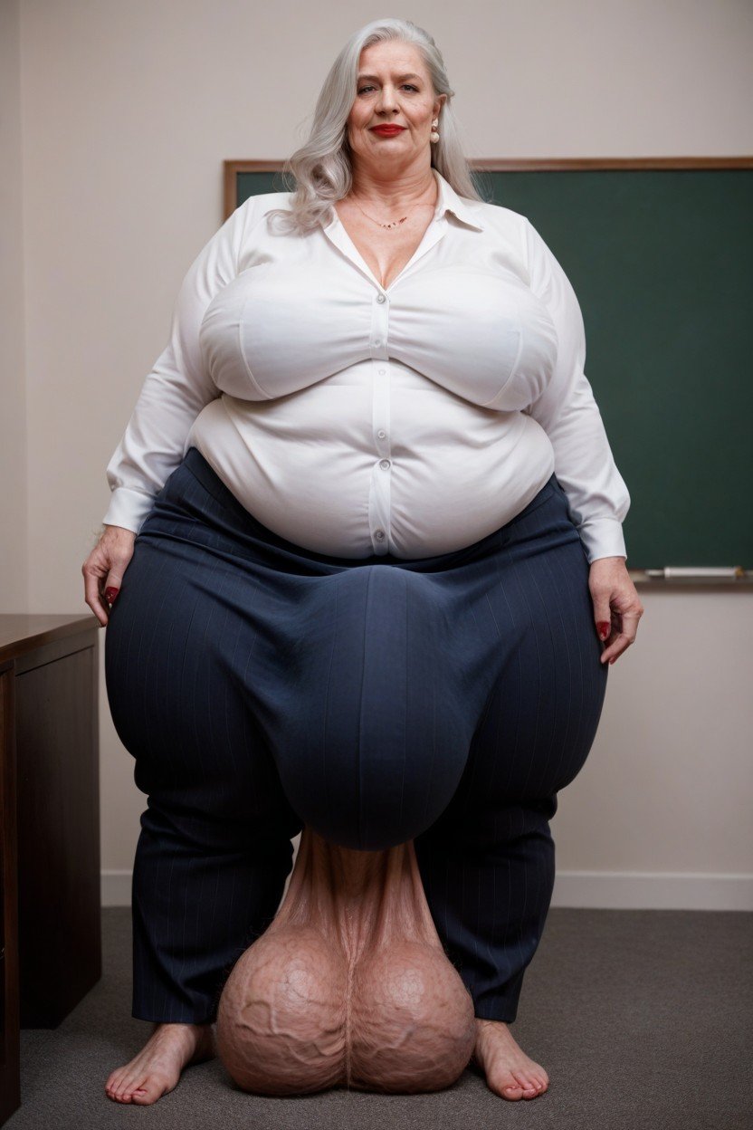 Gigantesco, Huge Really Hairy Saggy Balls Obese, Teacher Travesti IA Pornô