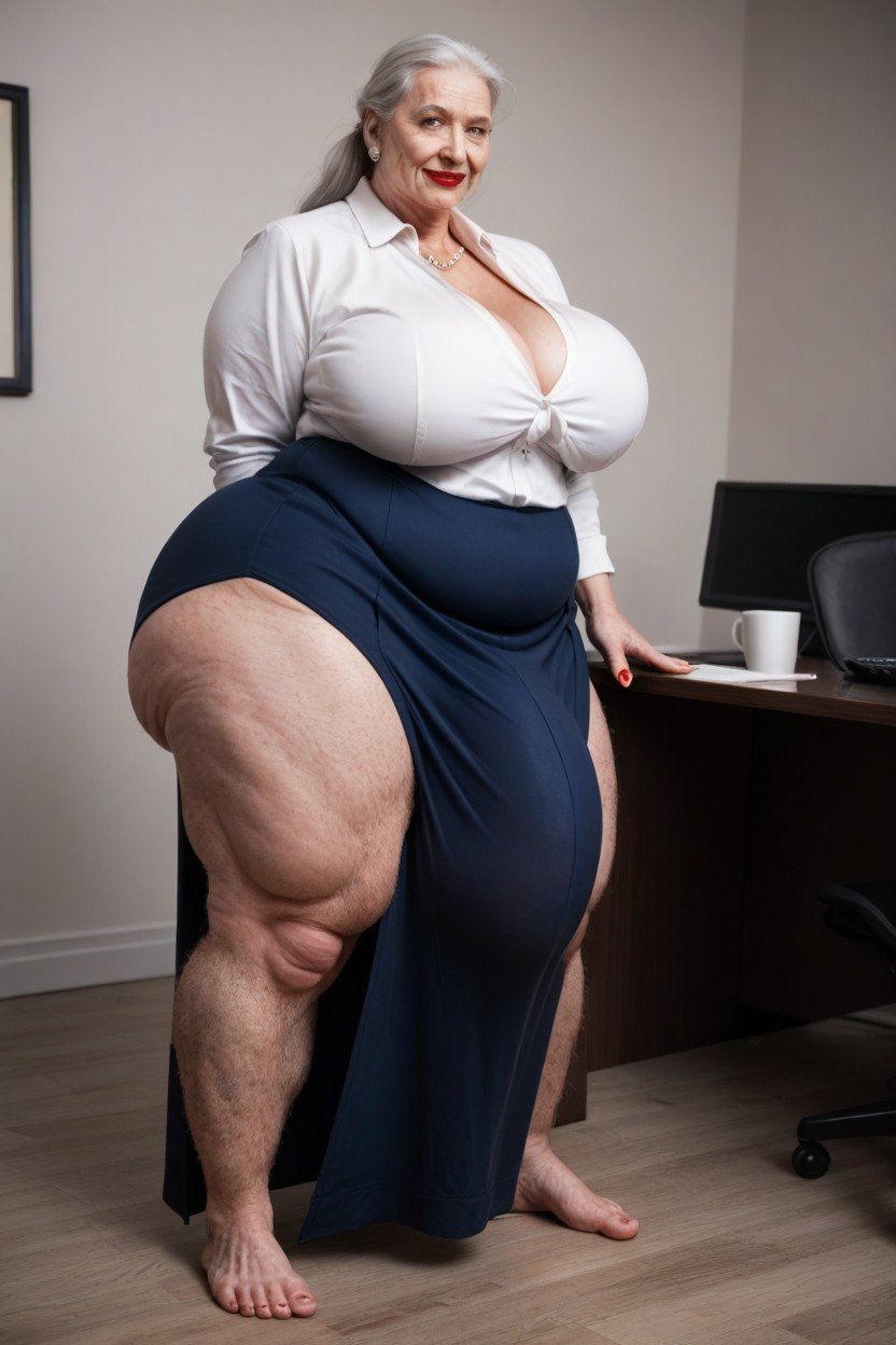 Office Pants, Hyper Pubic Hair, Hairy Feet Hairy Ankles Hairy Bushy Thighs Like A Sasquatch Shemale AI Porn