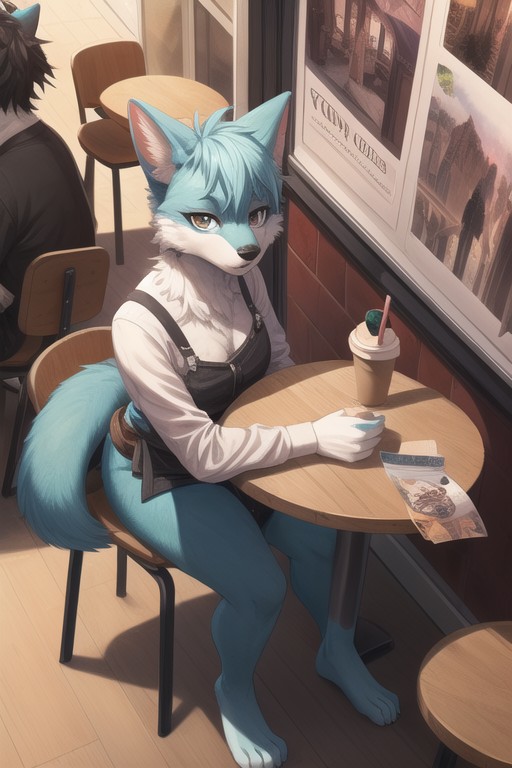 De Haut En Bas, Aube, CaféPorno IA Furry