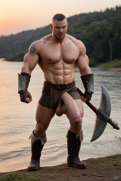 Muscular Body, Muscular, Attacking AI Gay Porn