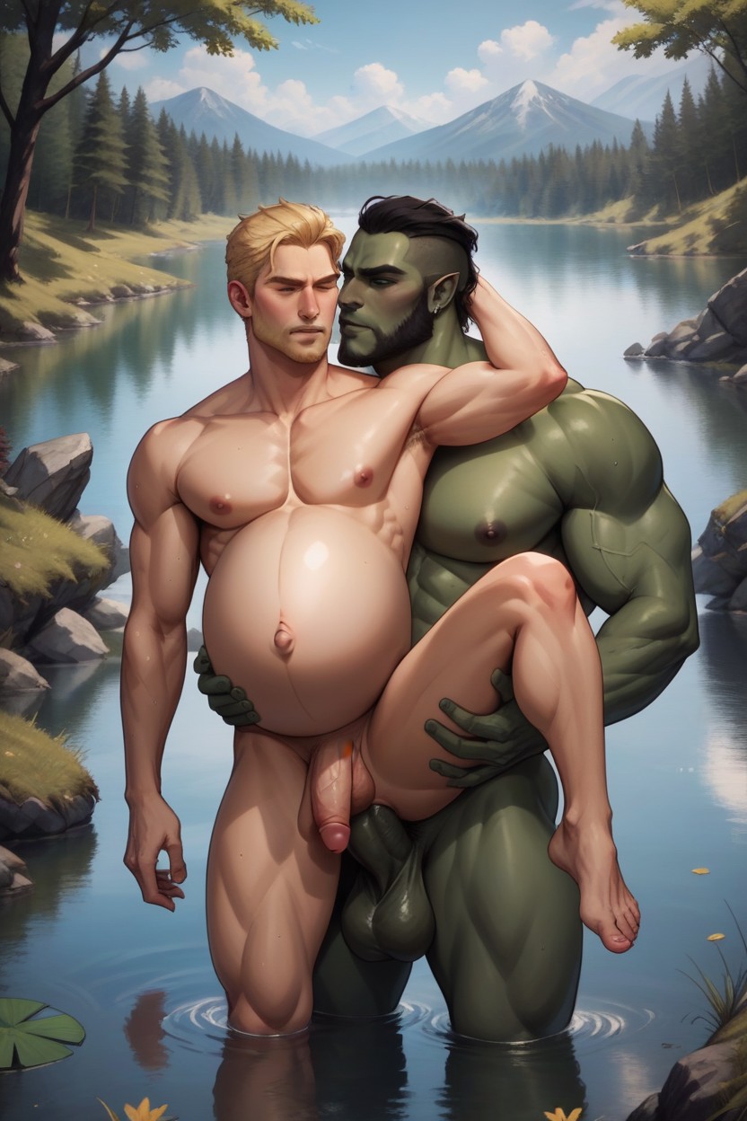 Twink Blonde Hair, Skyrim, Orc Tattoos AI Gay Porn