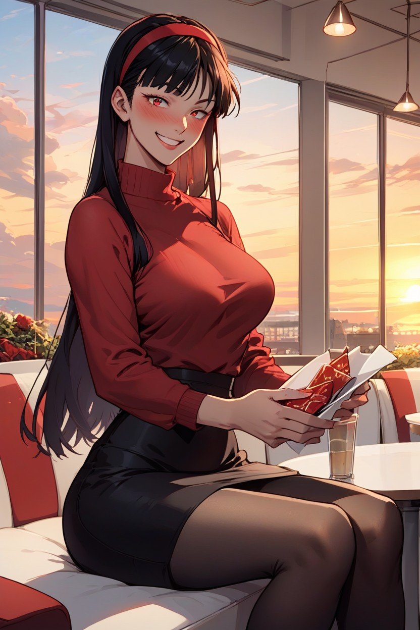 Medium Breast, Holding A Present Surprised Face, Sweater Furry AI Porn