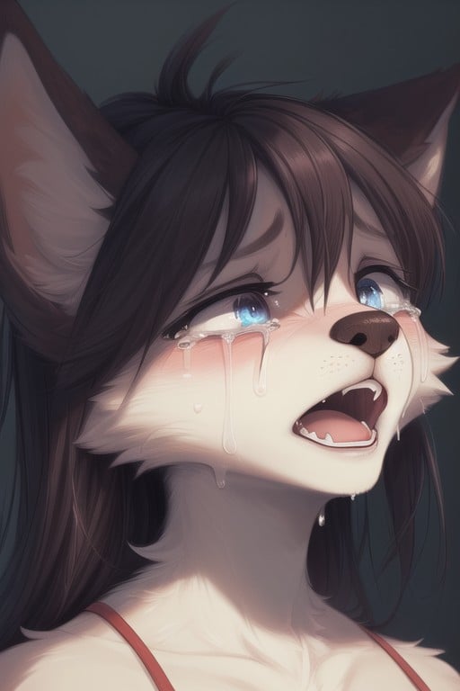 Pechos Pequeños, Llorando, Culo PequeñoPorno AI Furry