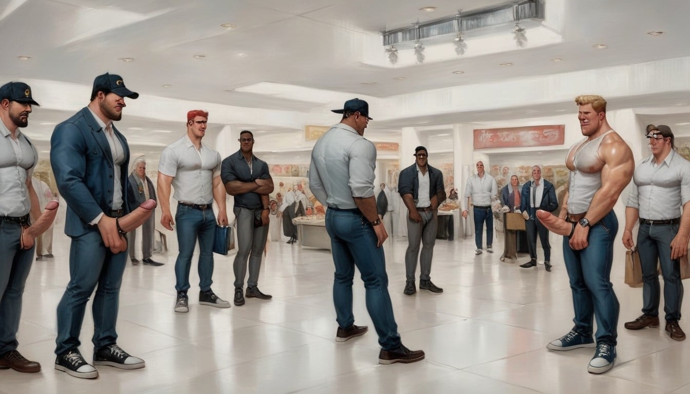 Mall, Thong, Harem AI Gay Porn