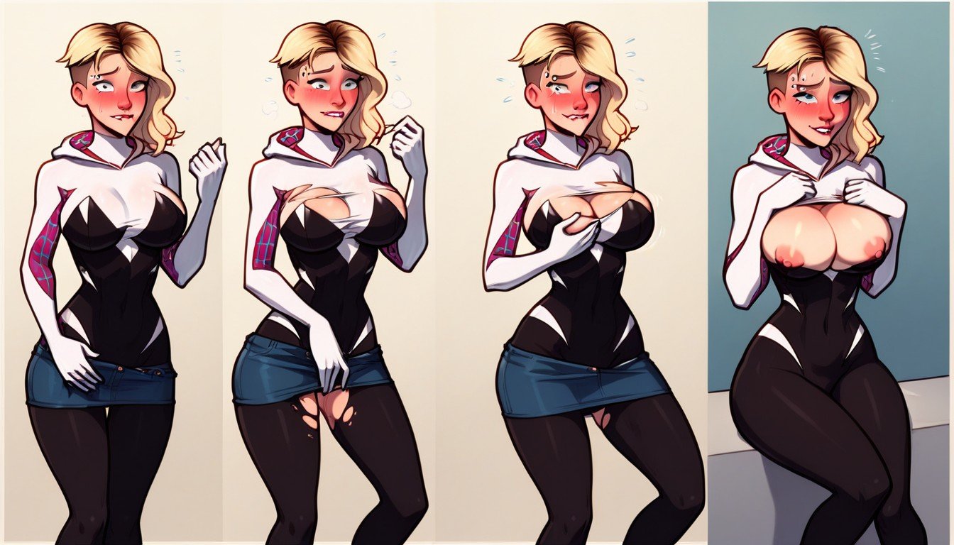 Panel Sequence, Shrinking Waist, BizcoPorno AI