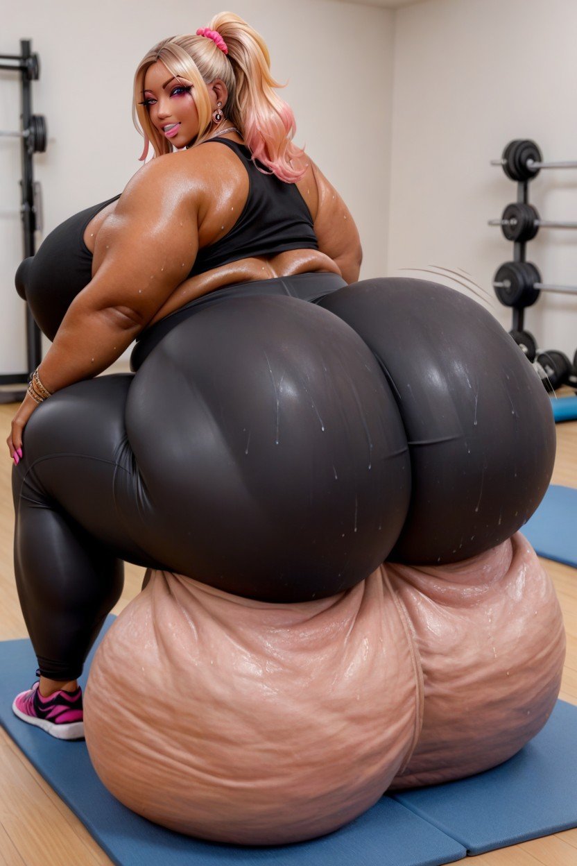 Breast Expansion, Extremely Large Ass, Gigantic Shemale AI Porn