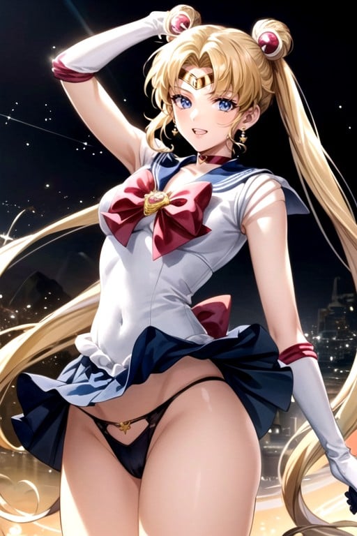 Sailor Moon, Ultra Detailed, Lifting Skirt AI Porn