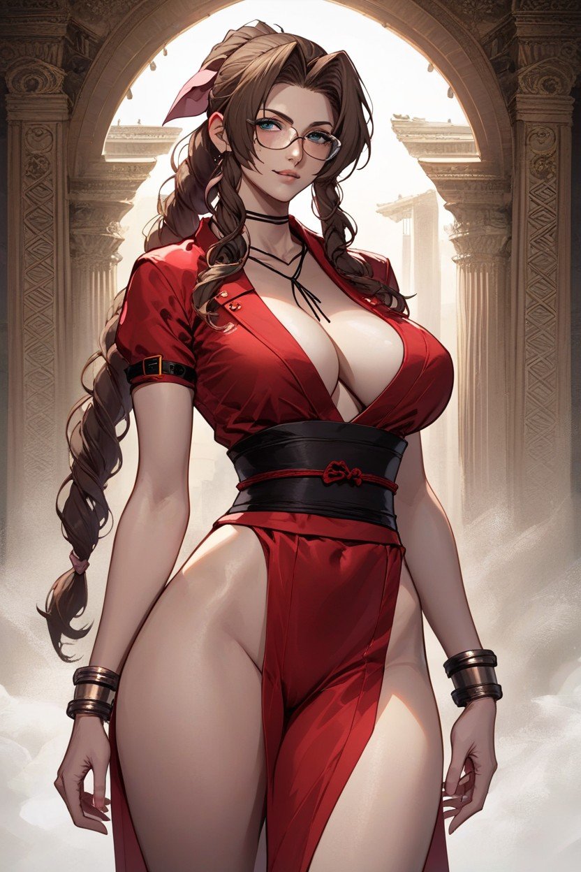 거대한 엉덩이, Aerith Gainsborough As Kunoichi, Perfect FigureAI 포르노