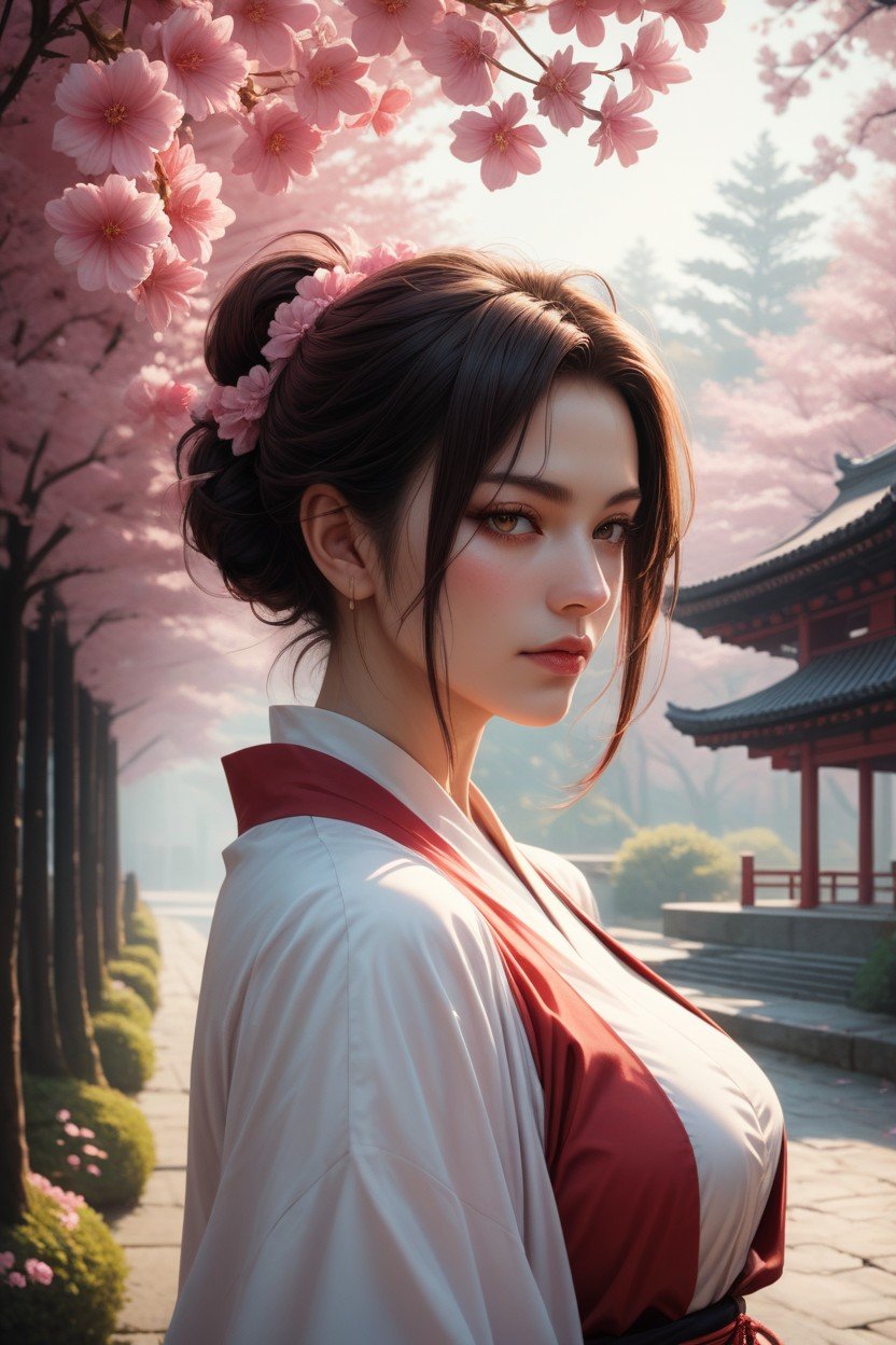 Sakura Garden, Kena From Kena Bridge Of Spirits, Cinematic AI Porn