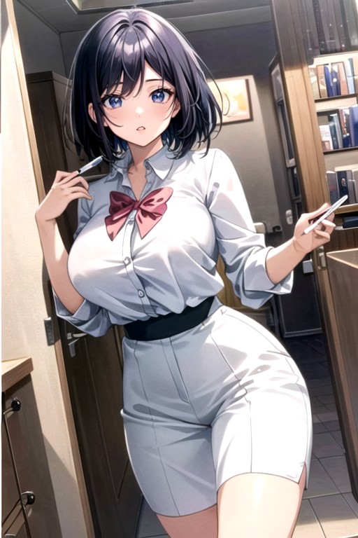 Bobcut, 90s Style , School Uniform Hentai AI Porn