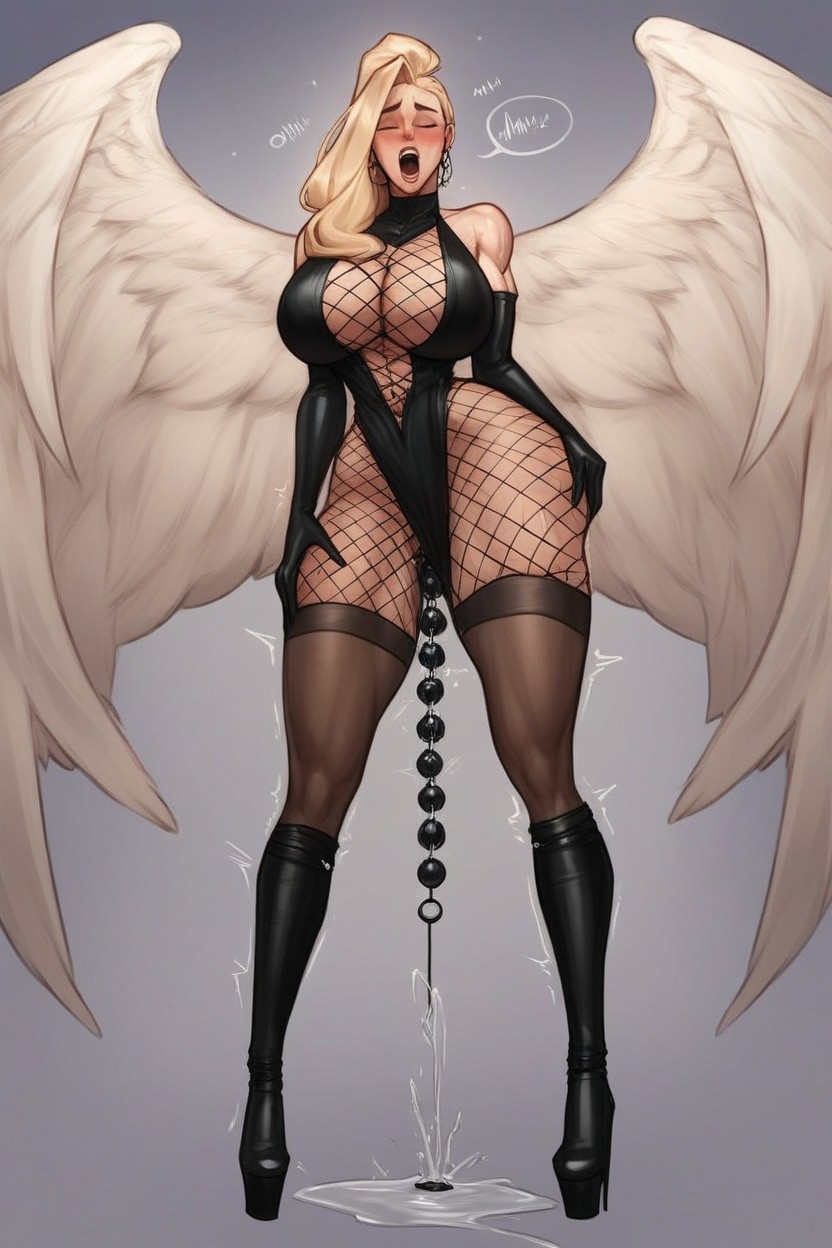 Love Juice Puddle, Fingers Into Own Pussy, Sexy Nun Uniform AI Porn