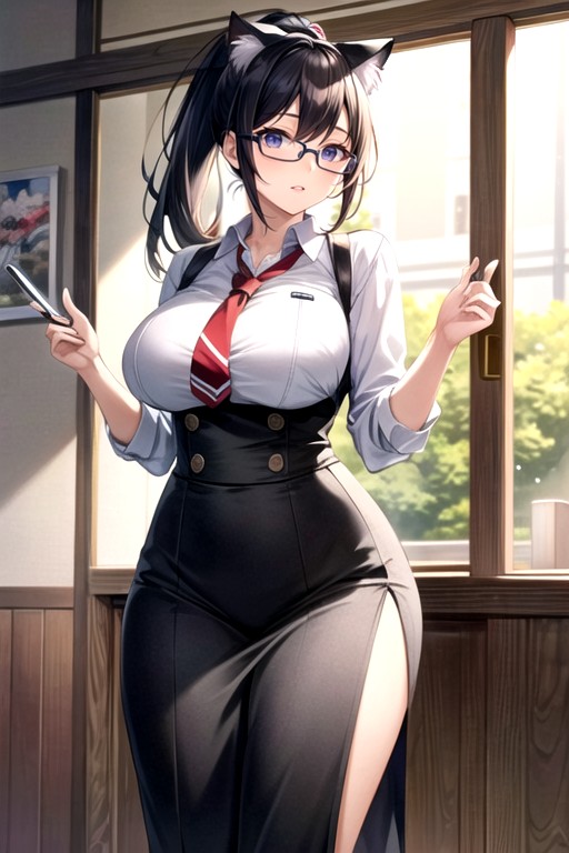 Gros Seins, 18+, Uniforme ScolairePorno IA Hentai