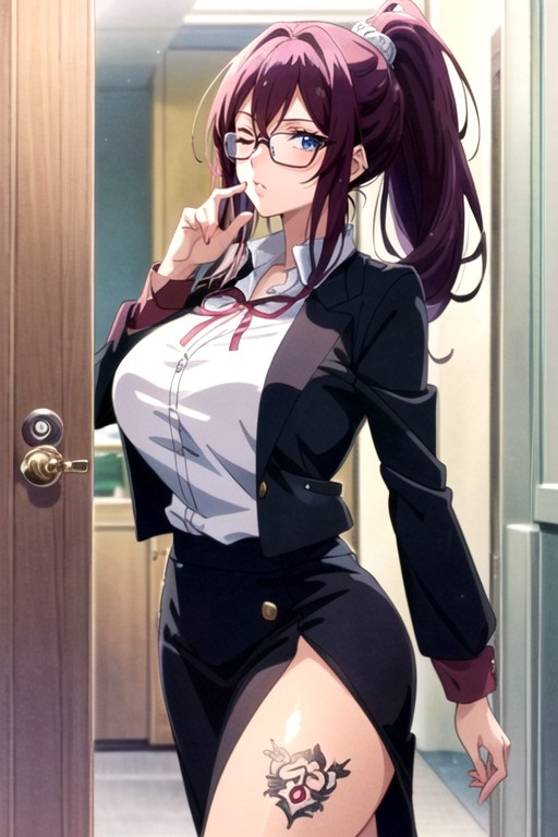 Large Breast, Large Ass, School Uniform Shemale AI Porn