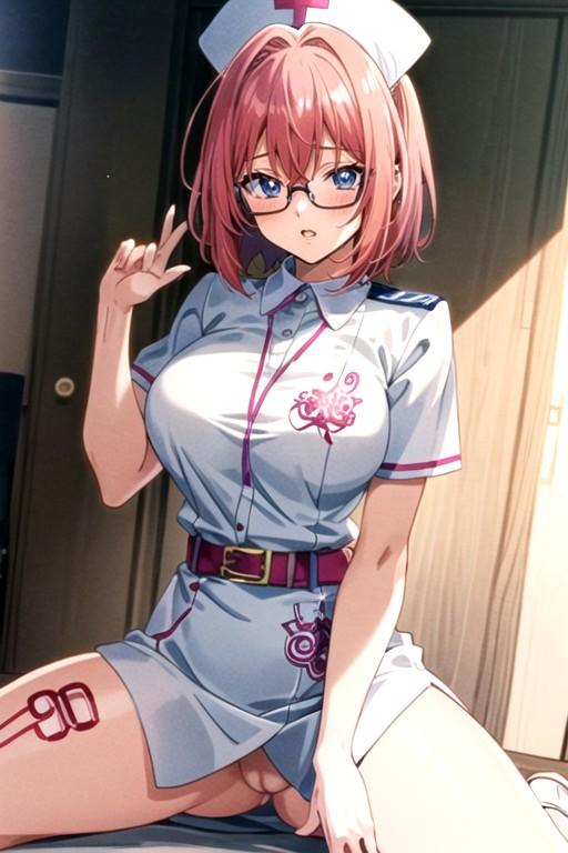 Cat Ears, Masturbation, Glasses Hentai AI Porn