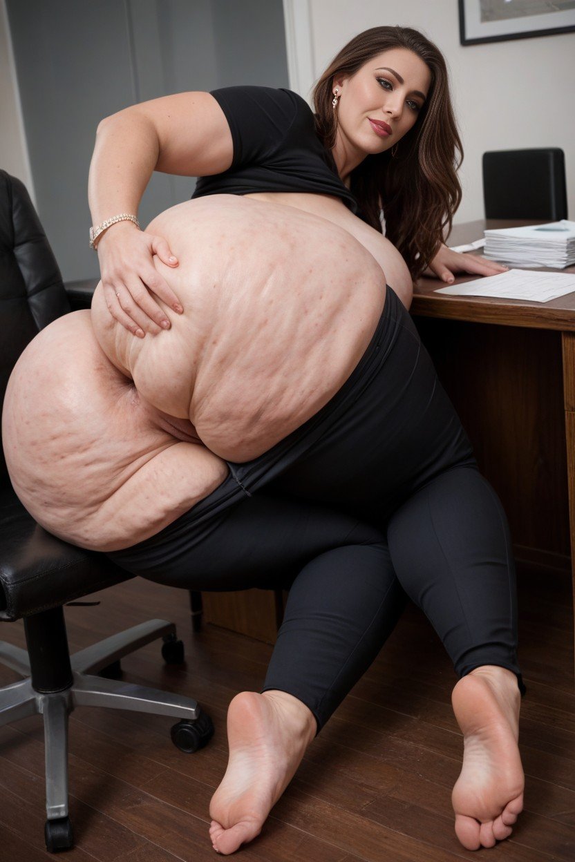 Fat Thighs, Extremely Large Ass, Office Pants AI Porn