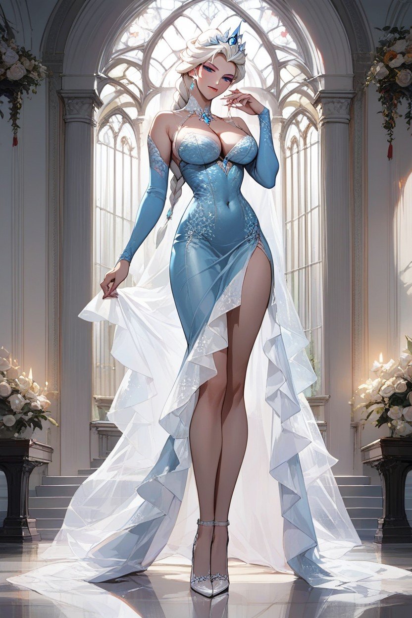 Princess Elsa, Stocking, High Heels Hentai AI Porn