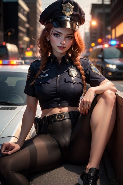 警察コスチューム, Police Tactical Officer, Medium BreastsヘンタイAIポルノ