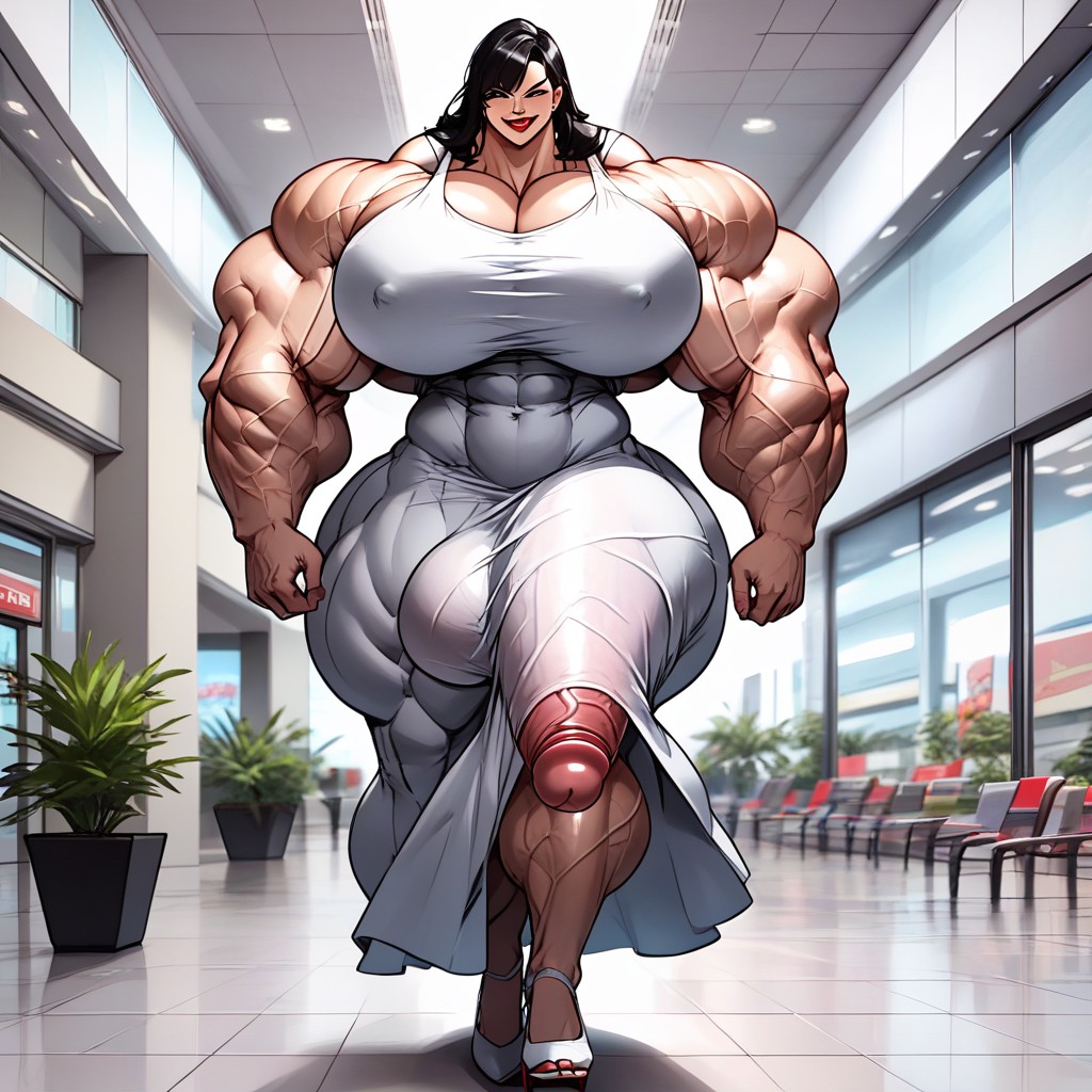 Hyper Gigantic Muscles, Asian, Hyper Giant Muscles Shemale AI Porn