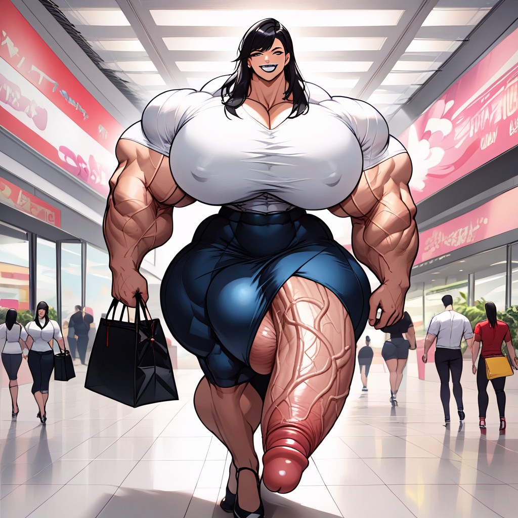 Gigantic Breast, Full Body, Hyper Gigantic Penis Shemale AI Porn
