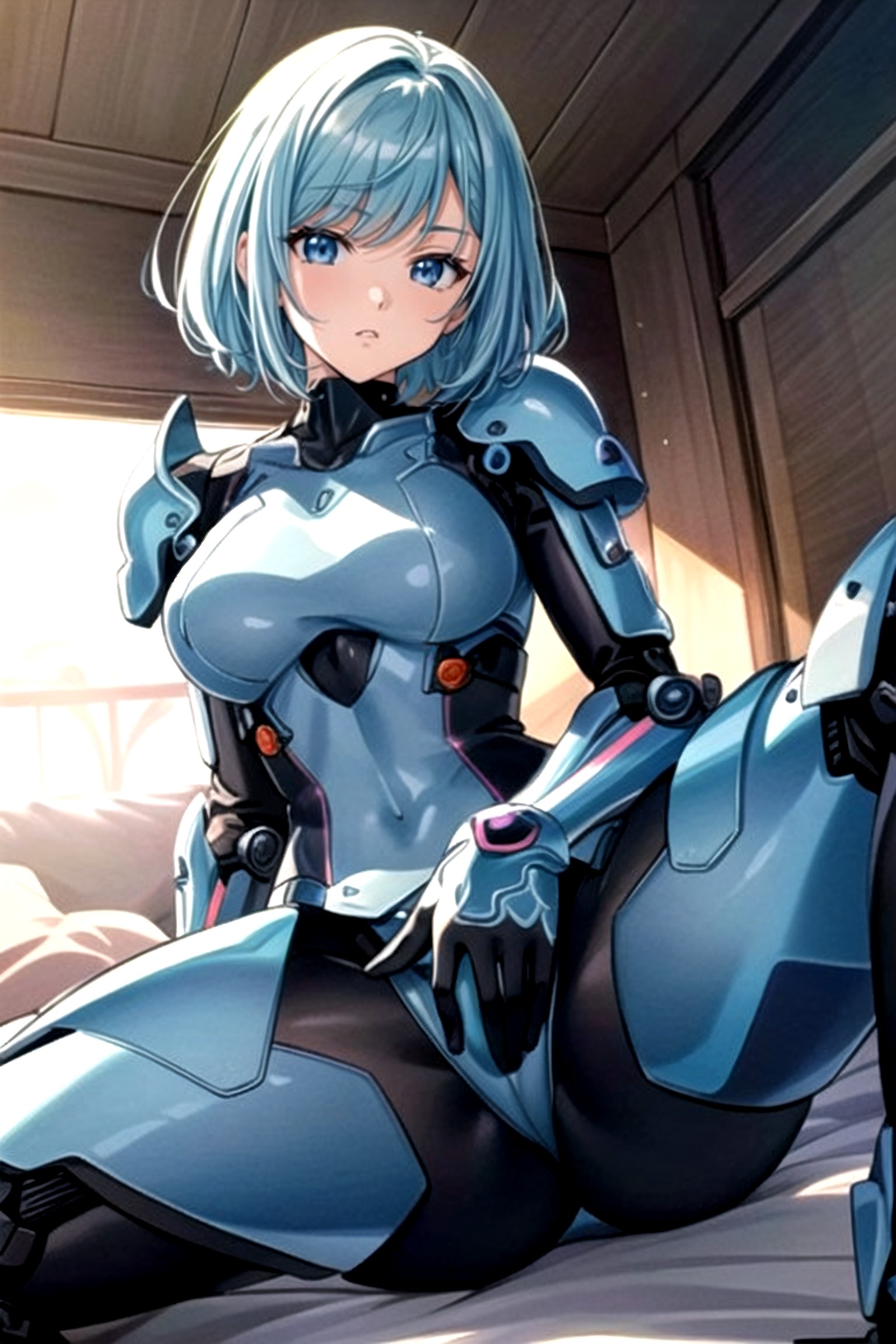 Sfw, Light Blue Hair, Masturbation Hentai AI Porn