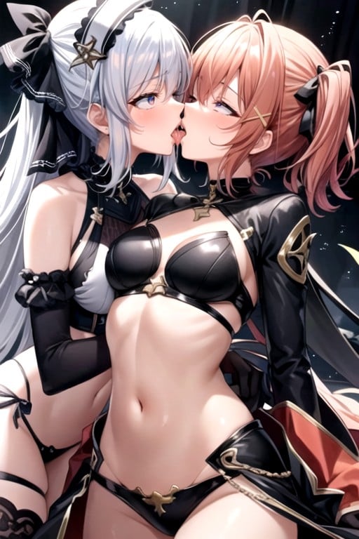 Besar (lesbianas), Pechos Pequeños, レズビアンPorno AI Hentai