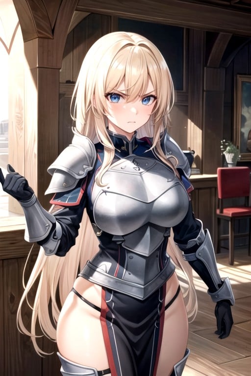 Gros Seins, Gants D'armure, ArmurePorno IA Hentai