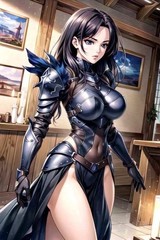 Manga In Color, Front View, Armor Hentai AI Porn