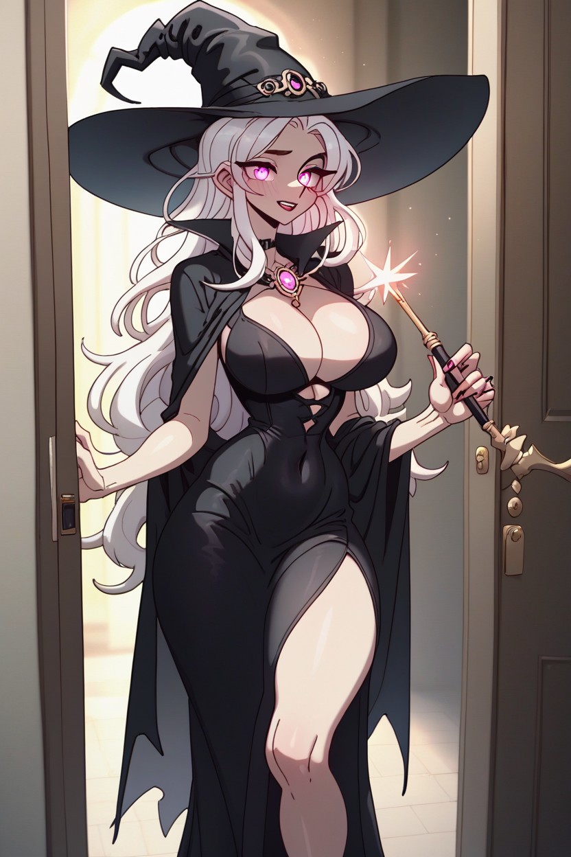 Long Black Dress, Haloween, Halfway In DoorwayPorno IA Hentai