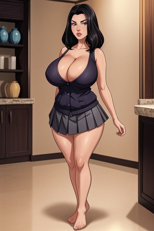 '" Tall, Looking At Camera, Massive Huge Gigantic Breasts Hentai AI Porn