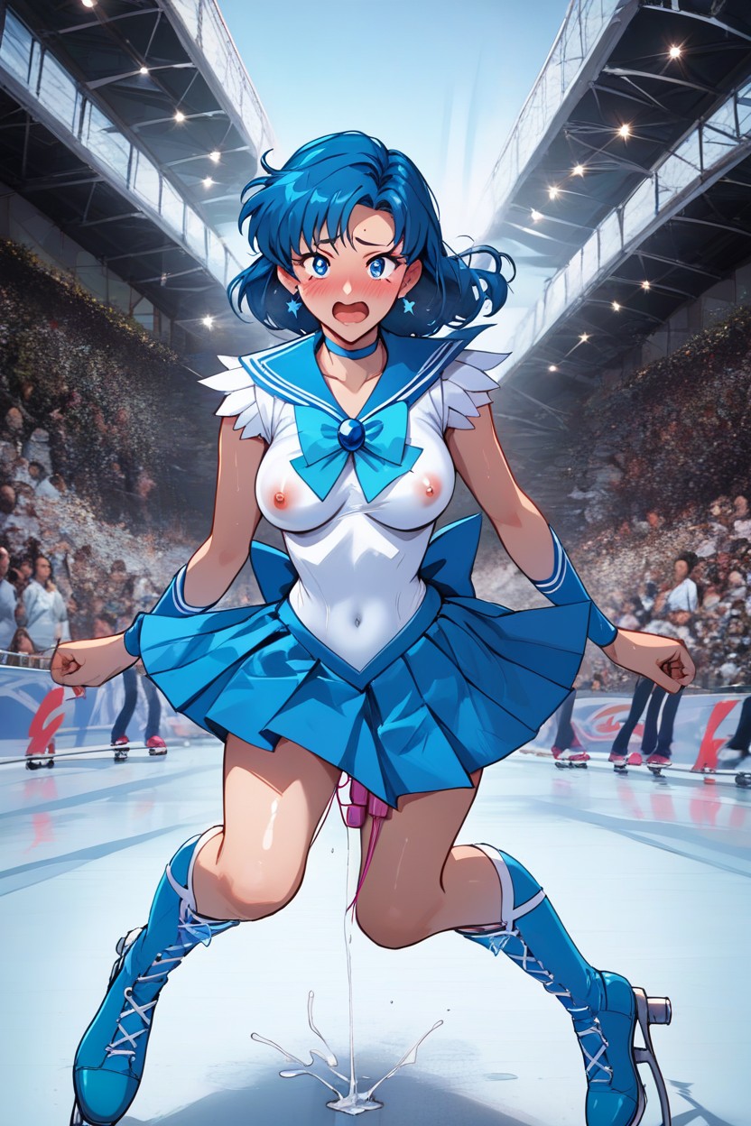 Orgásmica, Blue Hair, Bounce Lines Hentai IA