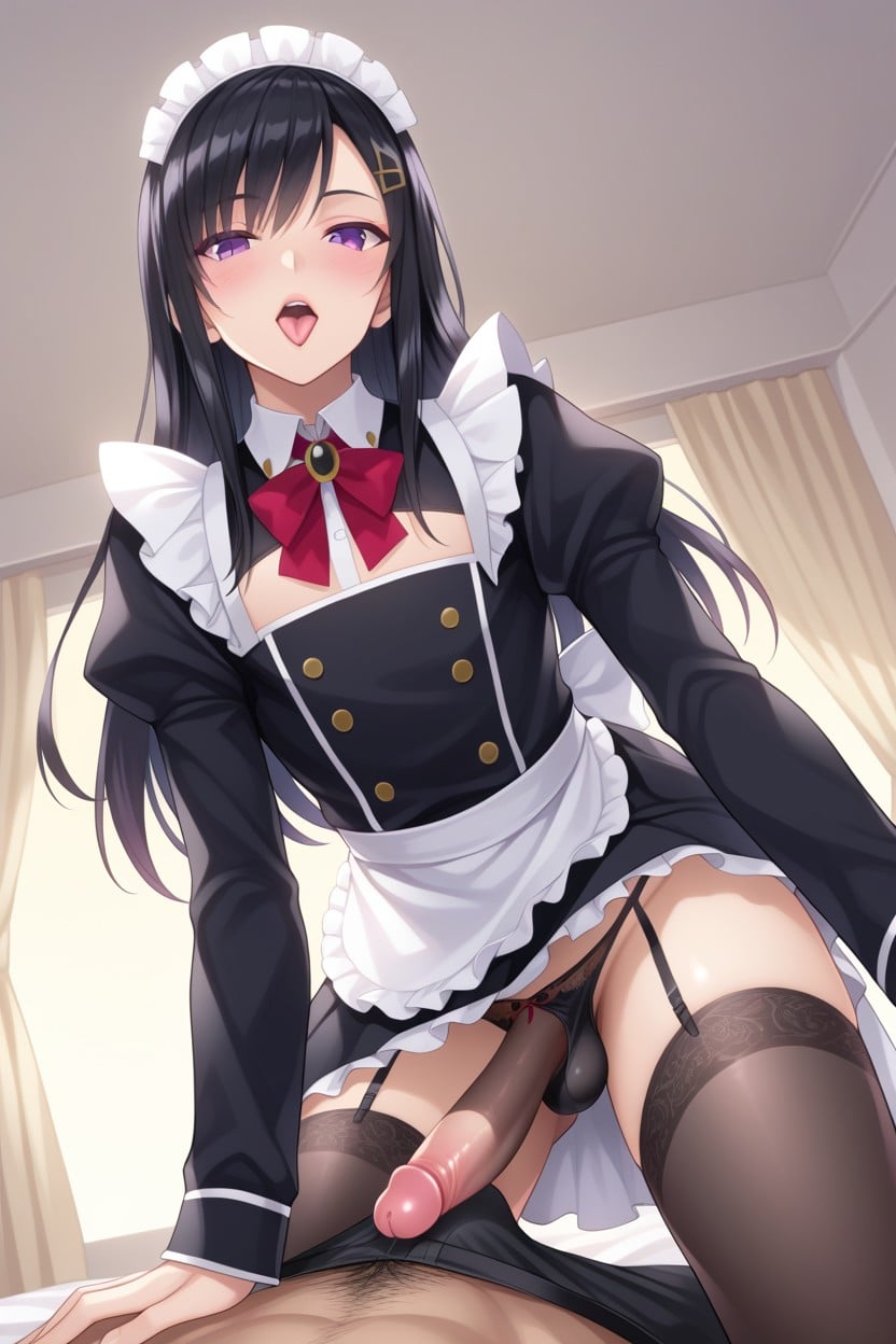 Maid, Stockings, Close Up AI Gay Porn