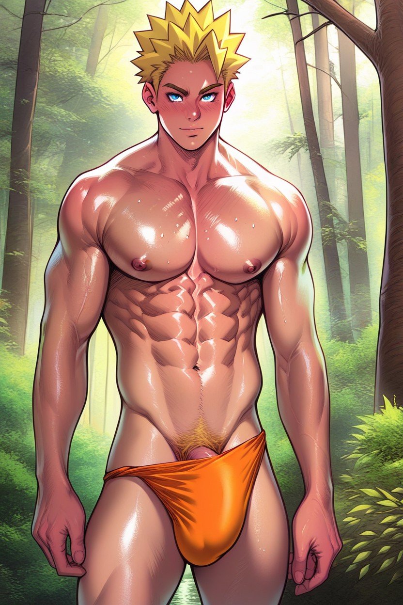 Naruto Uzumaki, Removing Underwear, Forest Furry AI Porn