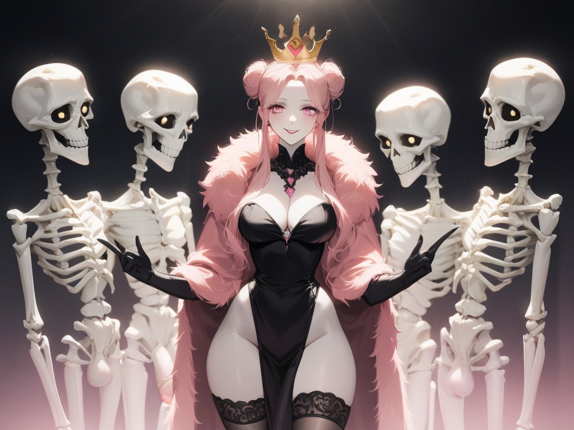 Wide Large Hips, Moño, Monolid Eyes Hentai IA