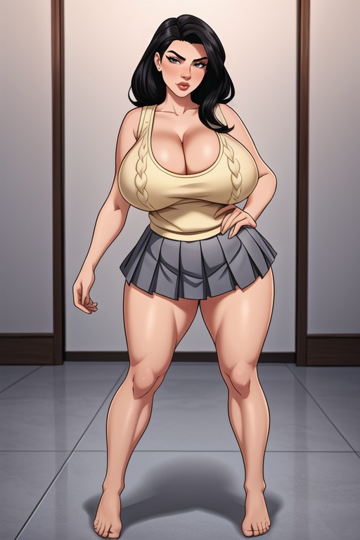 Oily Glistening Skin, Milf Body, Legs Wide Apart Hentai IA