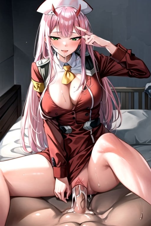 Poitrine Arrondie, Zero-two (darling In The Franxx), Agarrándose Las Porno IA transsexuelle