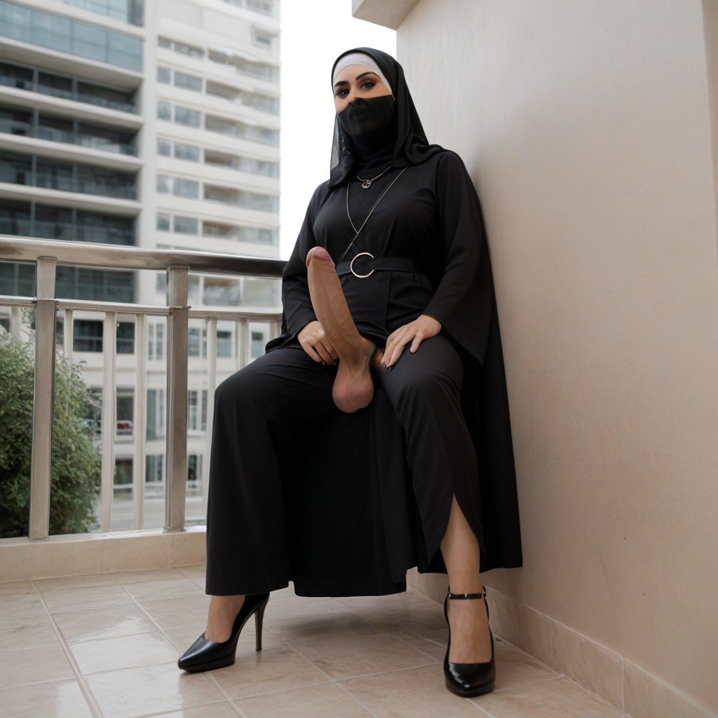 Arab, Hijab, Abaya Travesti IA Pornô