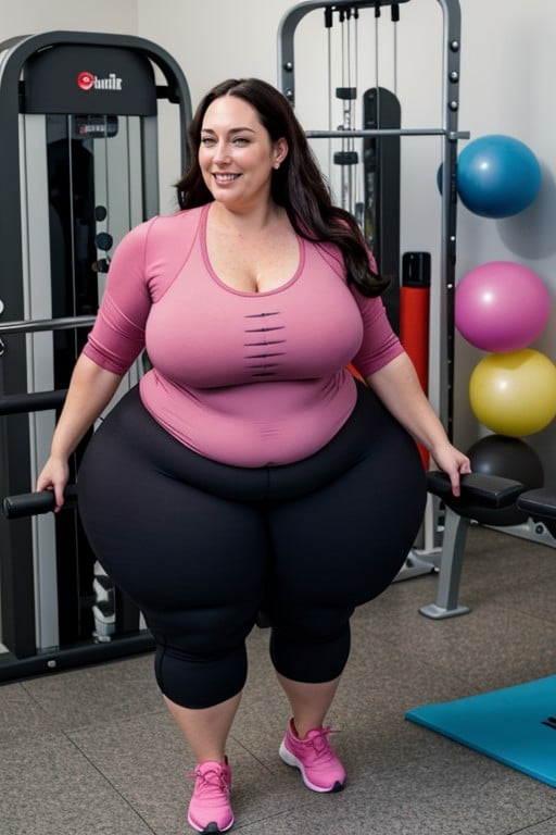 Super Pawg, Italian, Tight Gym Clothes Shemale AI Porn