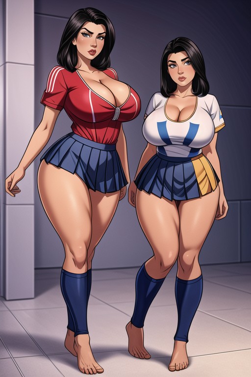 Oily Glistening Skin, Legs Wide Apart, Kitchen Hentai AI Porn