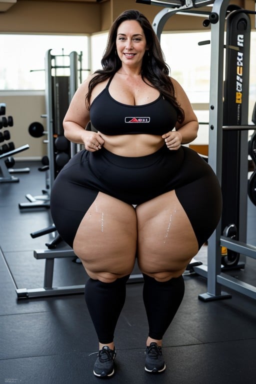 Fat, Italian, Extra Long Dark Hair AI Porn