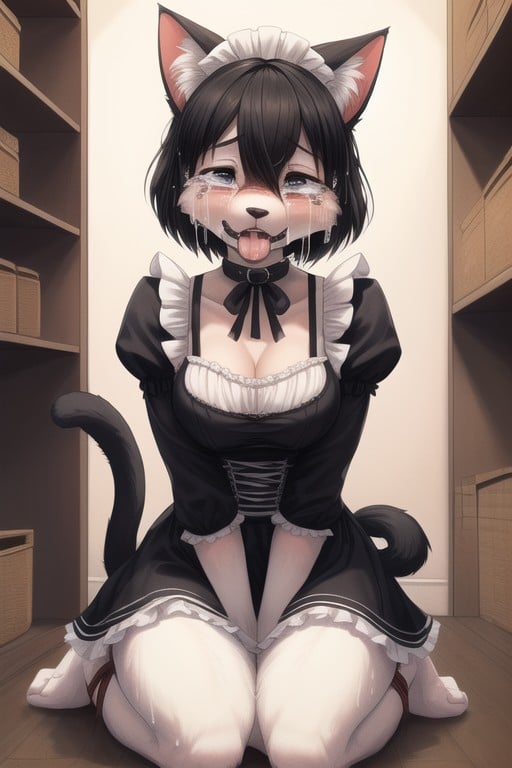 Maid, Confined, 짧은 머리퍼리 AI 포르노